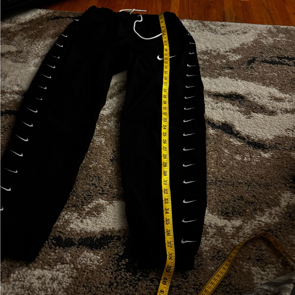 Nike Black Wind-Pant Joggers with White Accents - Picture 8 of 11